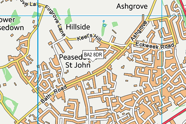 BA2 8DR map - OS VectorMap District (Ordnance Survey)