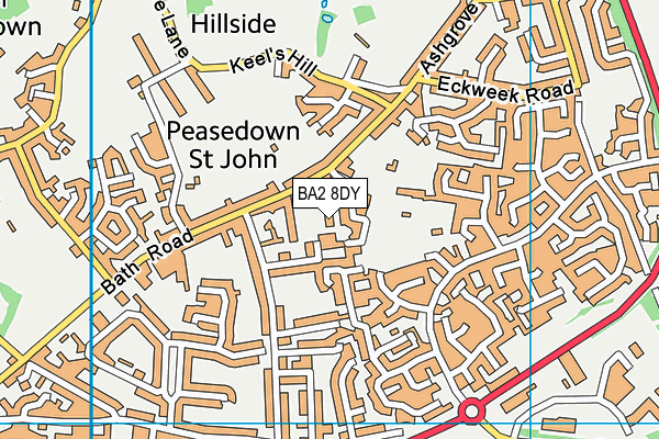 BA2 8DY map - OS VectorMap District (Ordnance Survey)