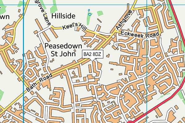 BA2 8DZ map - OS VectorMap District (Ordnance Survey)