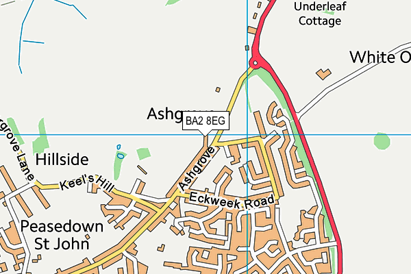 BA2 8EG map - OS VectorMap District (Ordnance Survey)