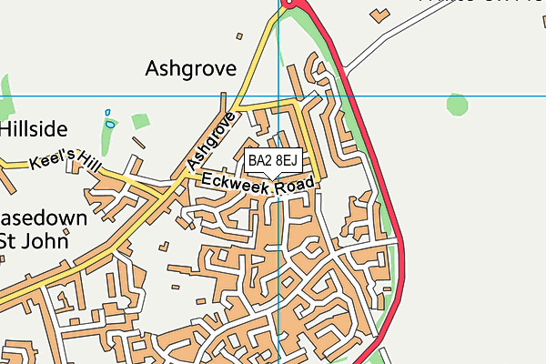 BA2 8EJ map - OS VectorMap District (Ordnance Survey)