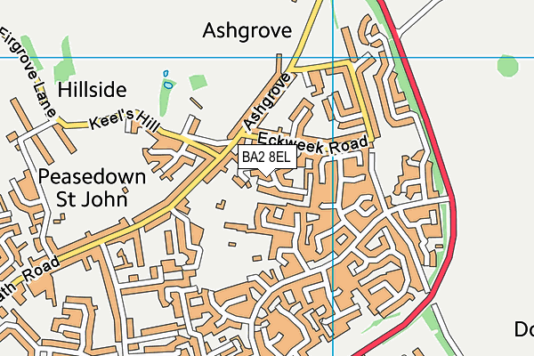 BA2 8EL map - OS VectorMap District (Ordnance Survey)