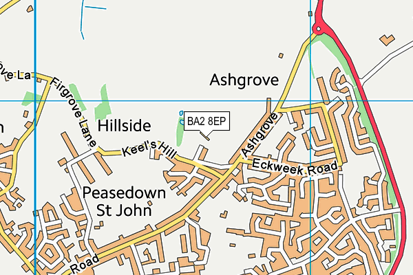 BA2 8EP map - OS VectorMap District (Ordnance Survey)