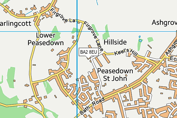 BA2 8EU map - OS VectorMap District (Ordnance Survey)