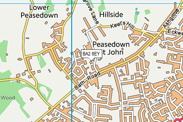 BA2 8EY map - OS VectorMap District (Ordnance Survey)