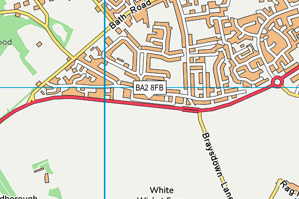 BA2 8FB map - OS VectorMap District (Ordnance Survey)