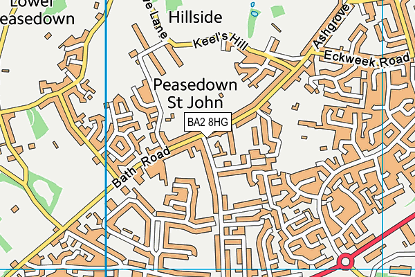 BA2 8HG map - OS VectorMap District (Ordnance Survey)