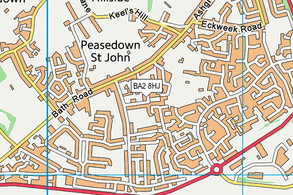 BA2 8HJ map - OS VectorMap District (Ordnance Survey)