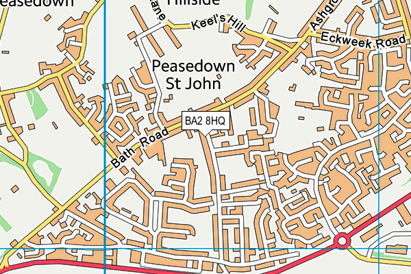 BA2 8HQ map - OS VectorMap District (Ordnance Survey)