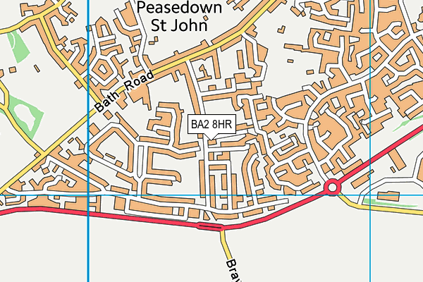 BA2 8HR map - OS VectorMap District (Ordnance Survey)