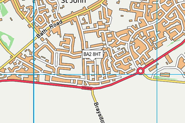 BA2 8HT map - OS VectorMap District (Ordnance Survey)