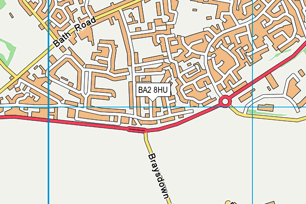 BA2 8HU map - OS VectorMap District (Ordnance Survey)