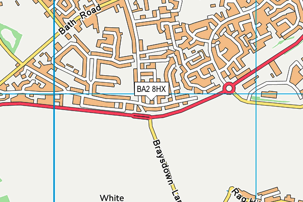 BA2 8HX map - OS VectorMap District (Ordnance Survey)