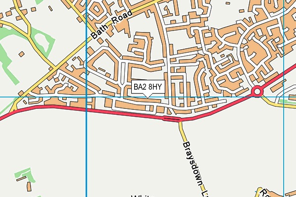 BA2 8HY map - OS VectorMap District (Ordnance Survey)