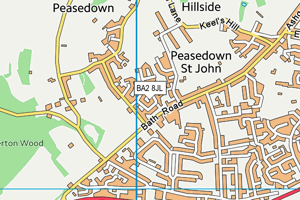 BA2 8JL map - OS VectorMap District (Ordnance Survey)