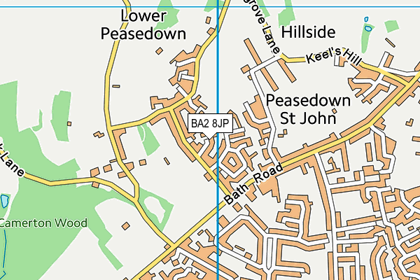 BA2 8JP map - OS VectorMap District (Ordnance Survey)