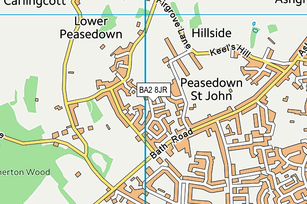 BA2 8JR map - OS VectorMap District (Ordnance Survey)