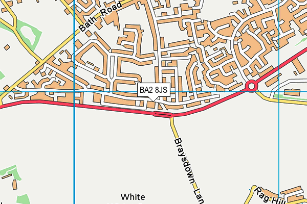 BA2 8JS map - OS VectorMap District (Ordnance Survey)