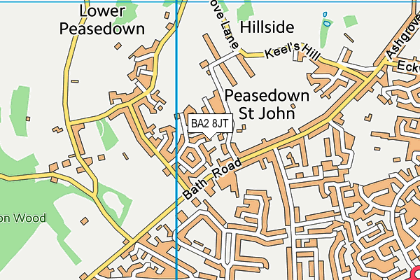 BA2 8JT map - OS VectorMap District (Ordnance Survey)