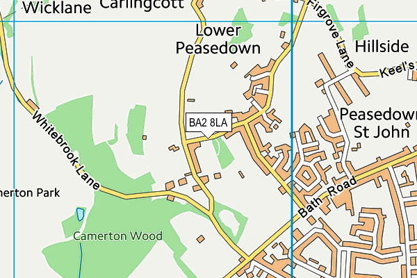 BA2 8LA map - OS VectorMap District (Ordnance Survey)