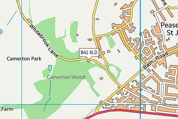 BA2 8LD map - OS VectorMap District (Ordnance Survey)