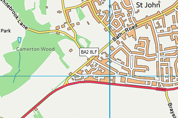 BA2 8LF map - OS VectorMap District (Ordnance Survey)