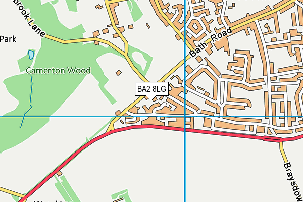 BA2 8LG map - OS VectorMap District (Ordnance Survey)