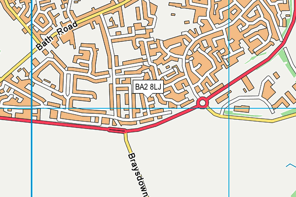 BA2 8LJ map - OS VectorMap District (Ordnance Survey)
