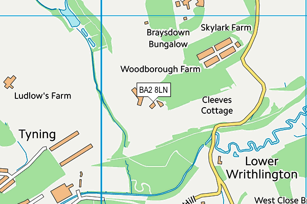 BA2 8LN map - OS VectorMap District (Ordnance Survey)