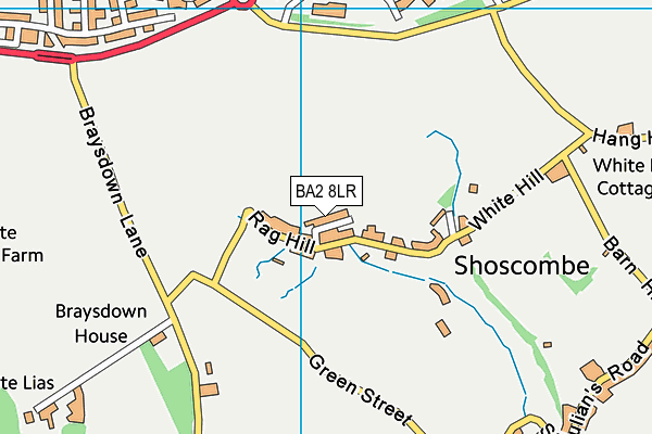 BA2 8LR map - OS VectorMap District (Ordnance Survey)