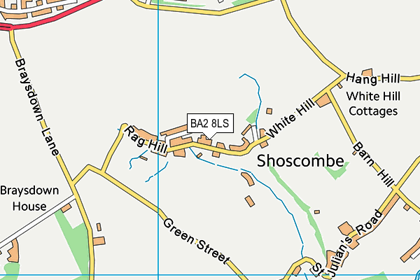 BA2 8LS map - OS VectorMap District (Ordnance Survey)