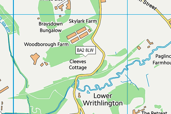 BA2 8LW map - OS VectorMap District (Ordnance Survey)