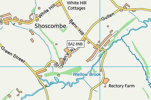 Shoscombe Church School map (BA2 8NB) - OS VectorMap District (Ordnance Survey)