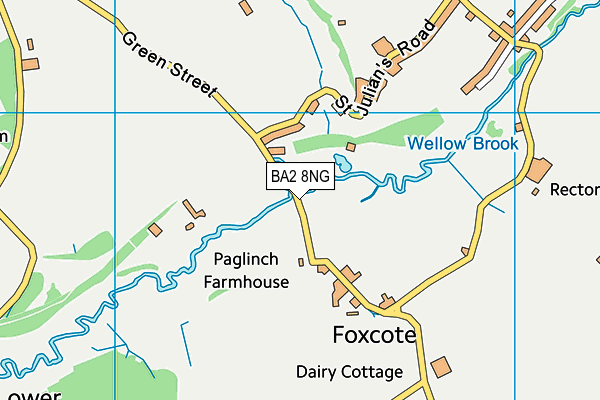 BA2 8NG map - OS VectorMap District (Ordnance Survey)