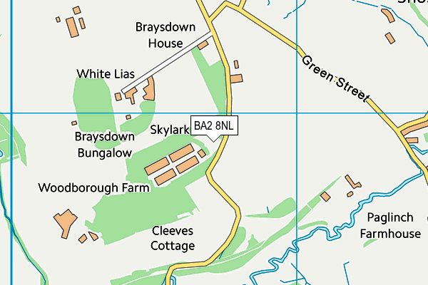 BA2 8NL map - OS VectorMap District (Ordnance Survey)