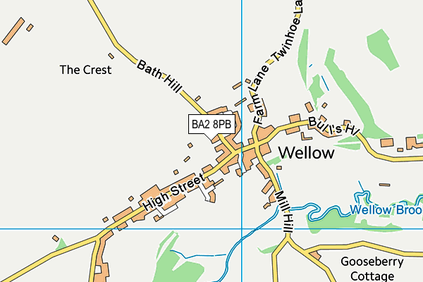 BA2 8PB map - OS VectorMap District (Ordnance Survey)