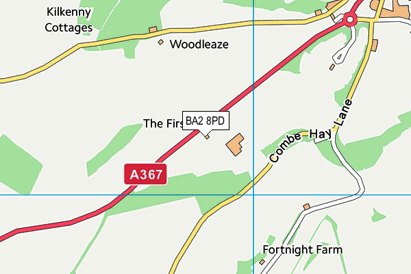 BA2 8PD map - OS VectorMap District (Ordnance Survey)