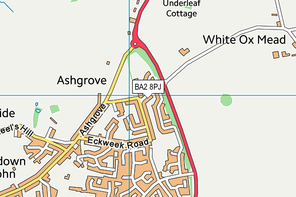 BA2 8PJ map - OS VectorMap District (Ordnance Survey)