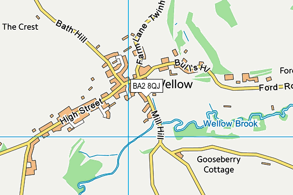 BA2 8QJ map - OS VectorMap District (Ordnance Survey)