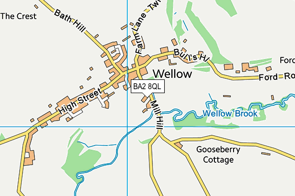 BA2 8QL map - OS VectorMap District (Ordnance Survey)