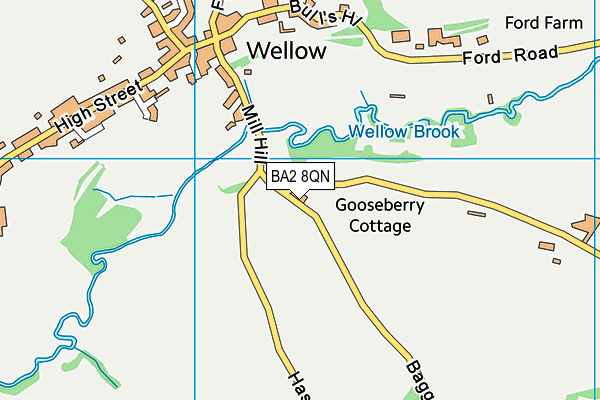 BA2 8QN map - OS VectorMap District (Ordnance Survey)