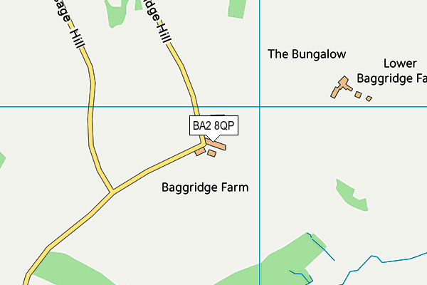 BA2 8QP map - OS VectorMap District (Ordnance Survey)