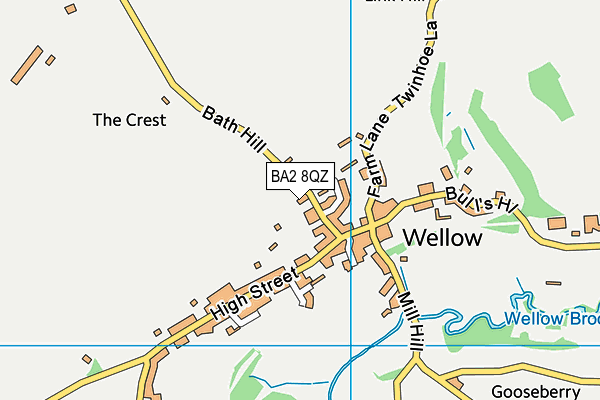 BA2 8QZ map - OS VectorMap District (Ordnance Survey)