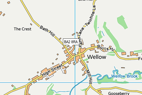 BA2 8RA map - OS VectorMap District (Ordnance Survey)