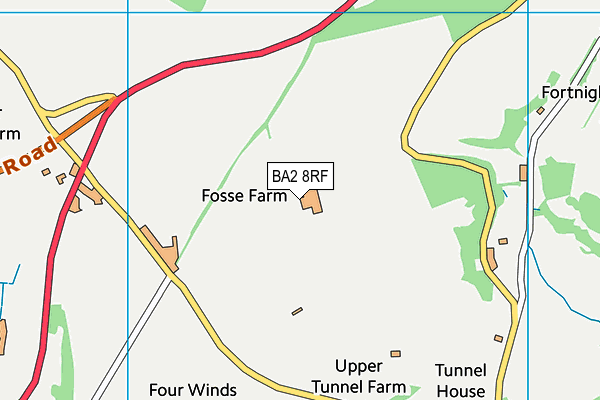 BA2 8RF map - OS VectorMap District (Ordnance Survey)