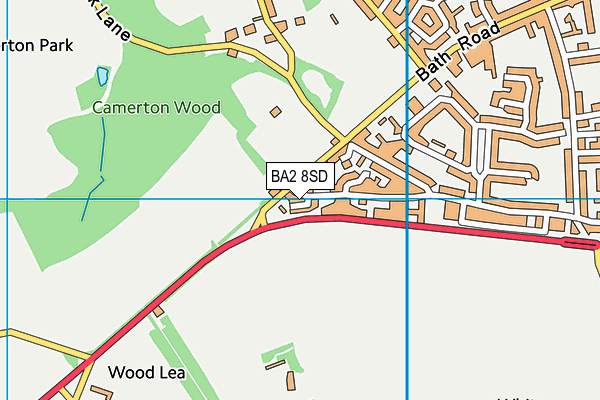 BA2 8SD map - OS VectorMap District (Ordnance Survey)