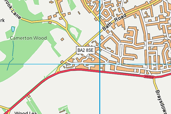 BA2 8SE map - OS VectorMap District (Ordnance Survey)