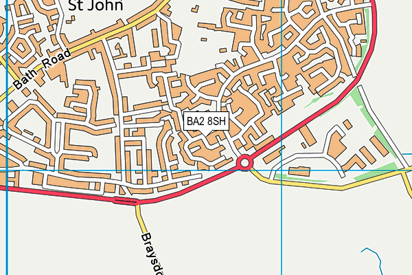 BA2 8SH map - OS VectorMap District (Ordnance Survey)