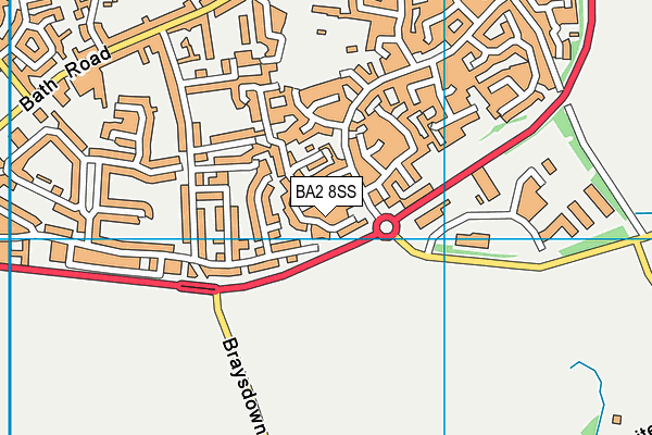 BA2 8SS map - OS VectorMap District (Ordnance Survey)
