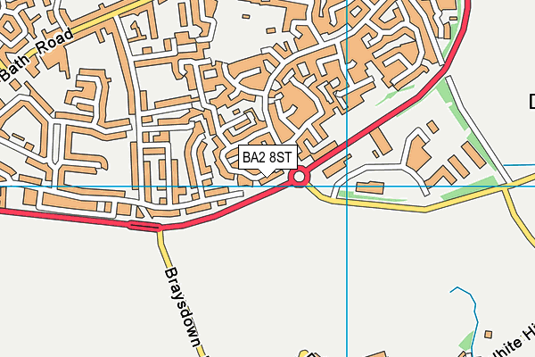 BA2 8ST map - OS VectorMap District (Ordnance Survey)